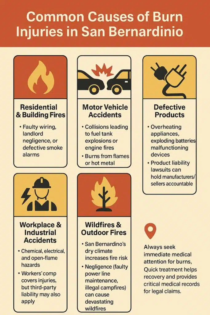 Common Causes of Burn Injuries in San Bernardino