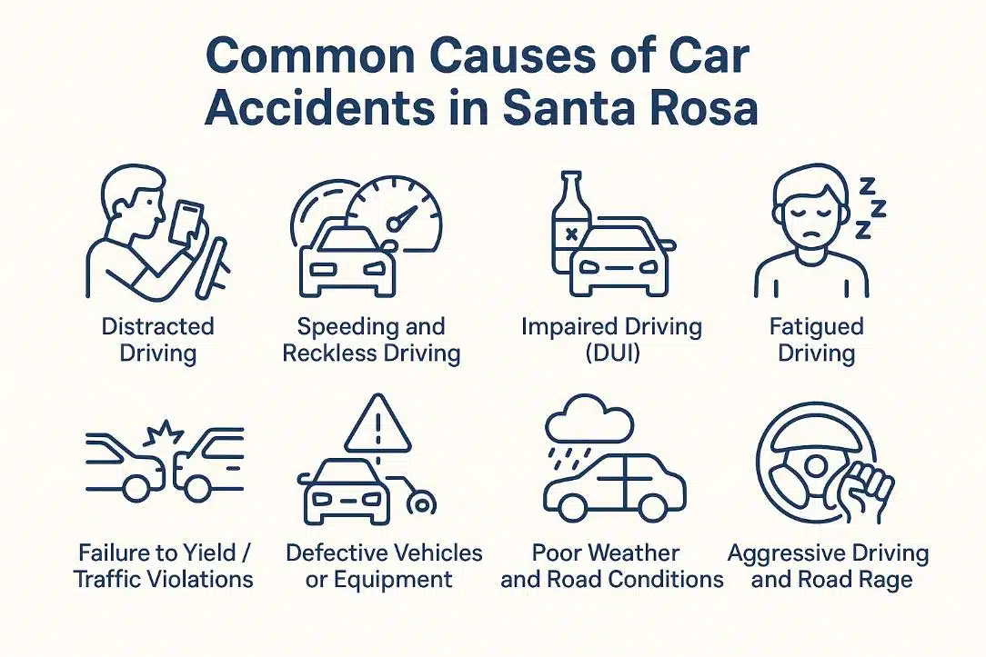 Common Causes of Car Accidents in Santa Rosa