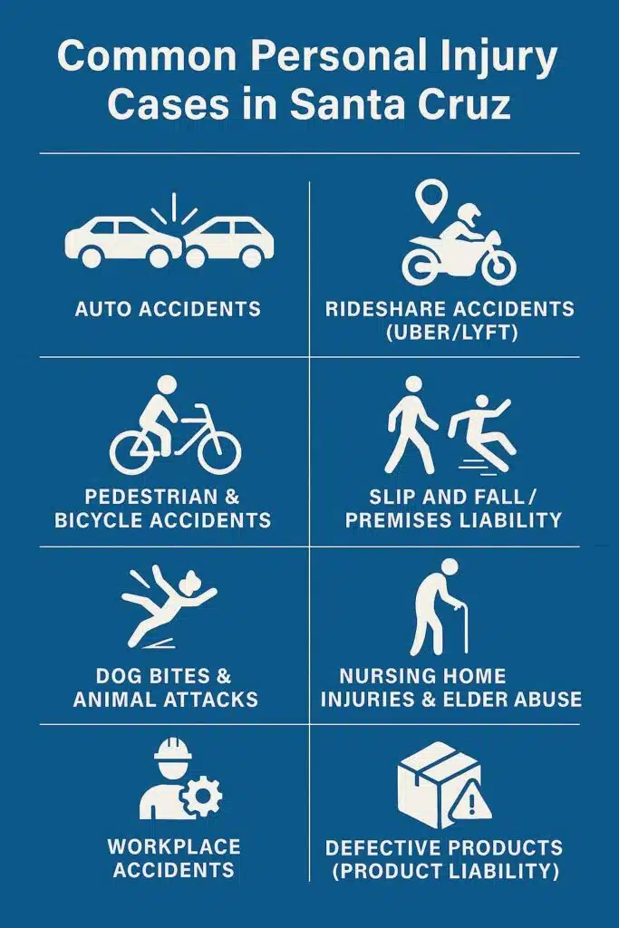 Personal Injury Lawyers in Santa Cruz 3 Common Personal Injury Cases in Santa Cruz