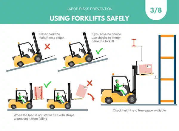 Common causes of forklift accidents in a warehouse setting
