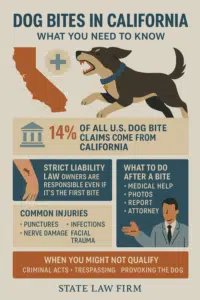 California es el estado #1 en lesiones por mordeduras de perro 2 Infografía de DogBiteCalifornia