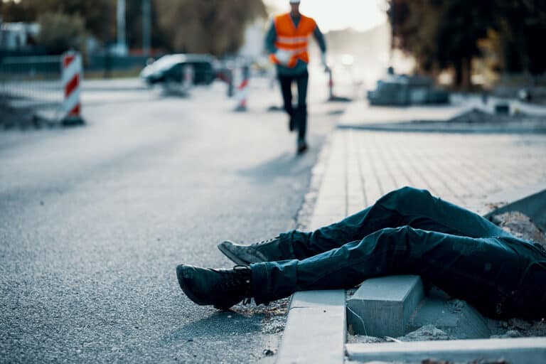 Una persona falleció en la vía pública tras un accidente en obras. Resultado del incumplimiento de las normas de salud y seguridad.