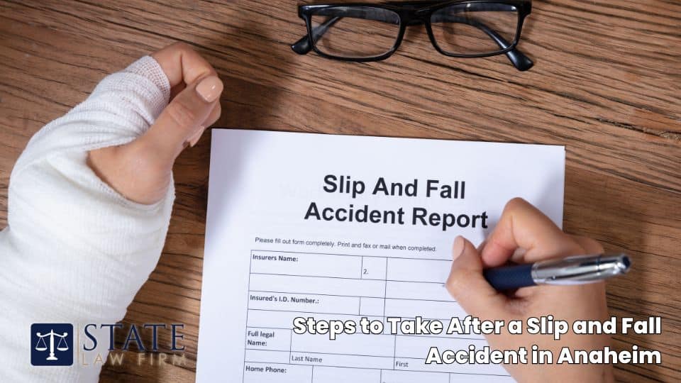 Abogados de Anaheim especializados en resbalones y caídas 4 Pasos a seguir después de un accidente por resbalón y caída en Anaheim