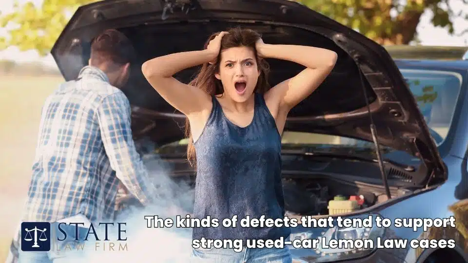 The kinds of defects that tend to support strong used-car Lemon Law cases