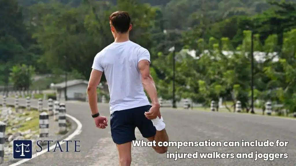 What compensation can include for injured walkers and joggers
