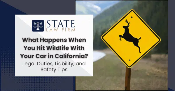 a yellow sign that says, what happens when you hit wildlife with your car in