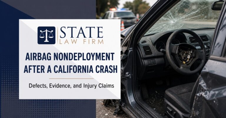 Airbag failed to deploy after a California crash, evidence and injury claims