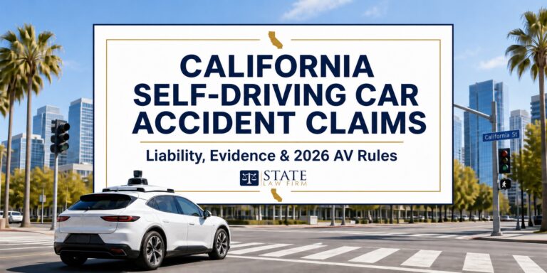 California self-driving car accident claims, liability, evidence, and 2026 AV rules