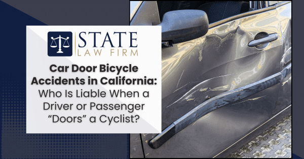 Car door of a law firm vehicle