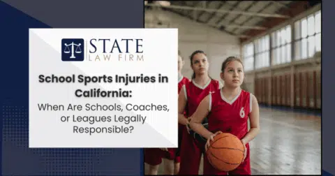 Girls in red uniforms with basketball