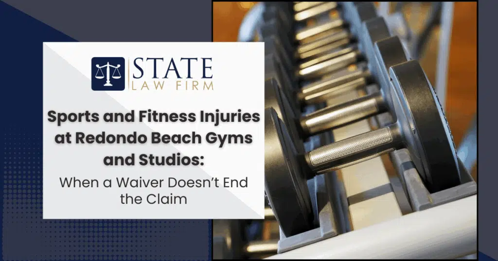 Gym equipment with 'State Law Firm Sports and