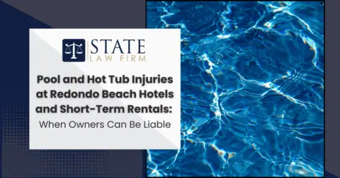 Illustration of pool and hot tub injury risks at Redondo Beach hotels and rentals
