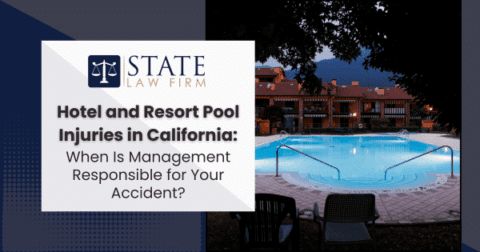 Injured person near hotel pool, California