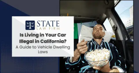 Man eating popcorn inside a car