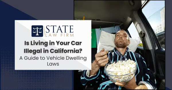 Man eating popcorn inside a car
