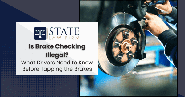 Man inspecting car brake wheel