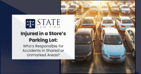 Parking lot with numerous cars