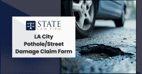 Road pothole in LA city