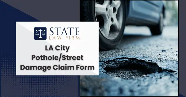 Road pothole in LA city