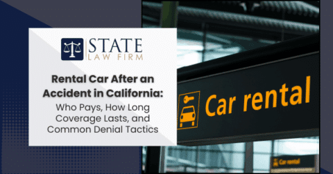 Sign asking about rental car payment after an accident