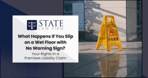 Warning sign for wet slippery floor