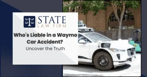 White Waymo car involved in an accident