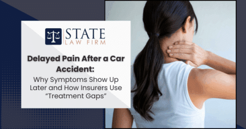 Woman from behind, highlighting Delaware pain after car accidents