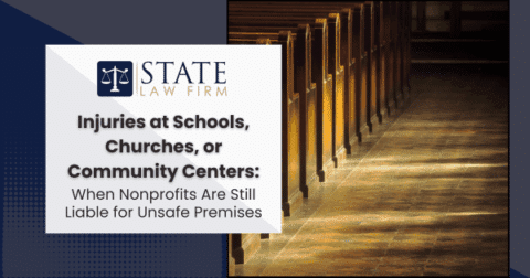 Wooden benches with injuries at schools, churches sign