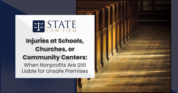 Wooden benches with injuries at schools, churches sign